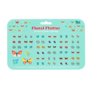 Boucles d’oreilles autocollantes Floral Flut
