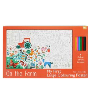 Grand poster à colorier + crayons