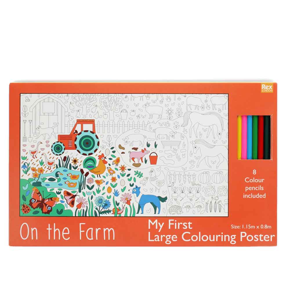 Grand poster à colorier + crayons – Image 2