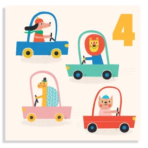 Carte anniversaire 4 ans