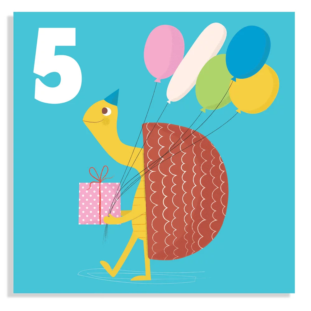 Carte anniversaire 5 ans