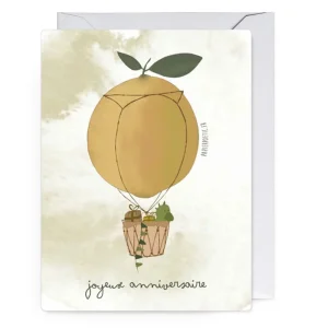 Carte Joyeux Anniversaire Mongolfière