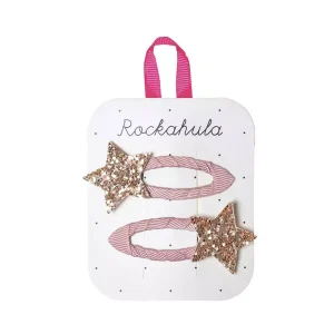 Barrettes clips Starlight Pink
