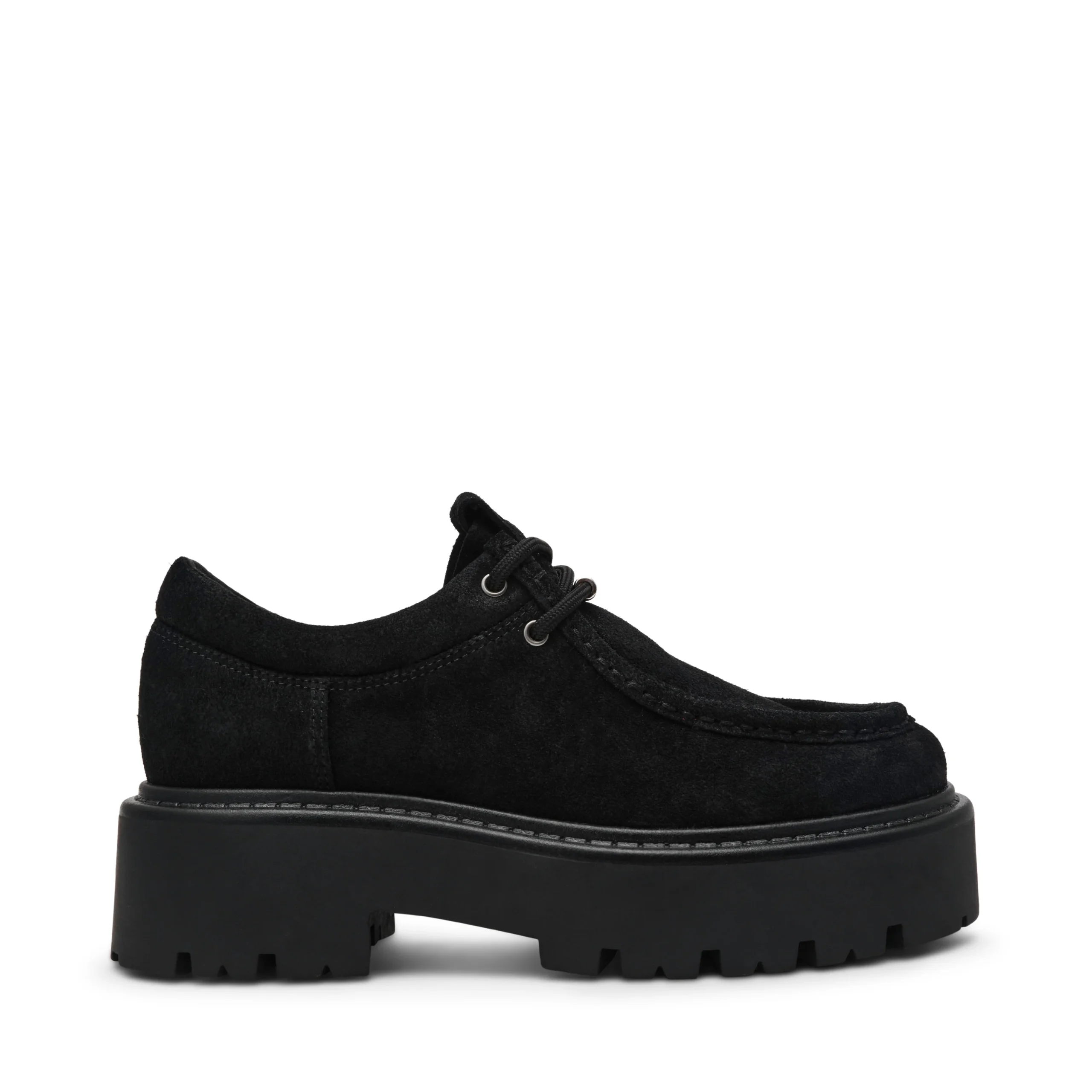 Offsetter Flat Shoe BLACK SUED – Image 2