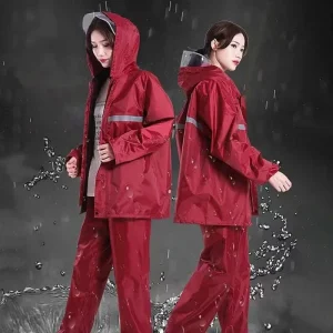 Emsemble imperméable épais rouge
