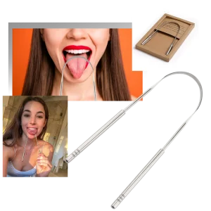 Brosse-langue en acier inoxydable