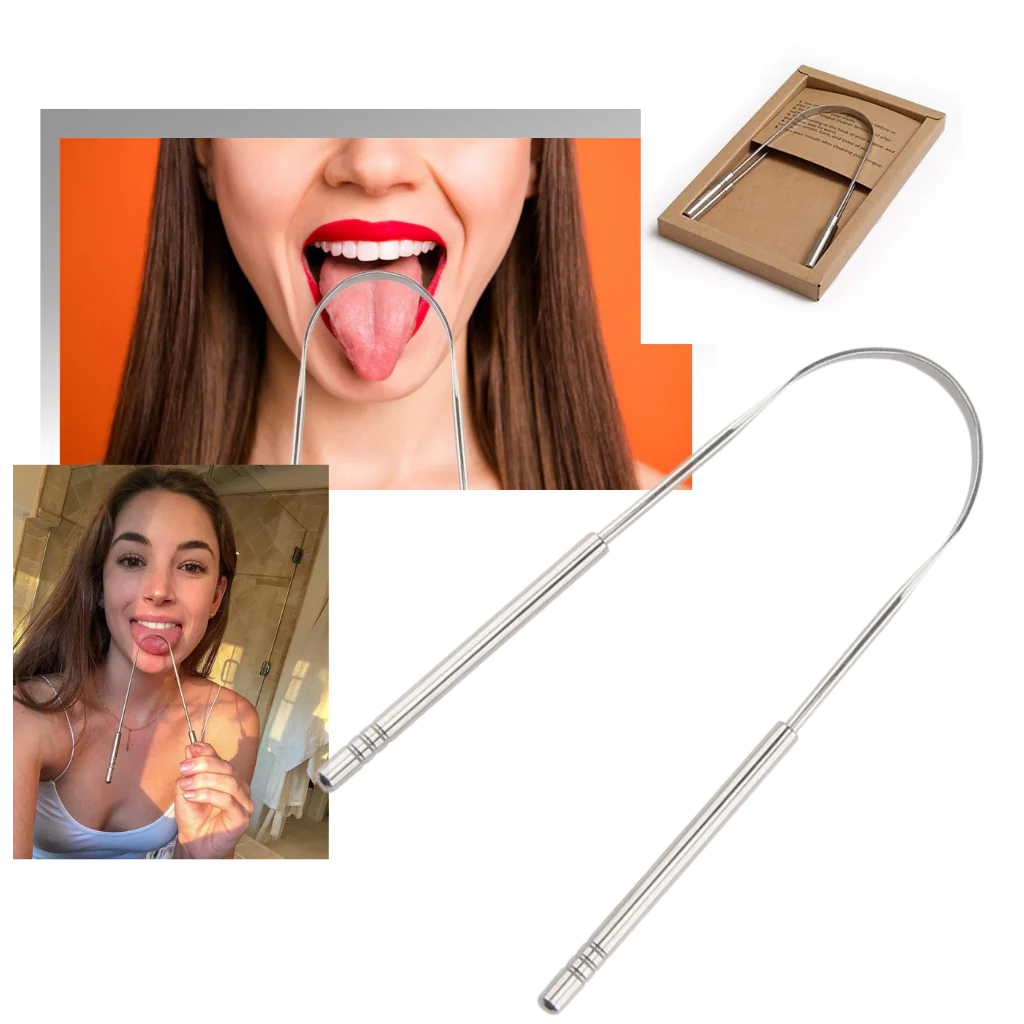 Brosse-langue en acier inoxydable