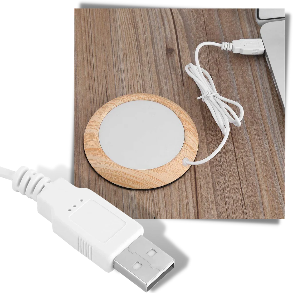 Chauffe-tasse USB électrique en bois – Image 7