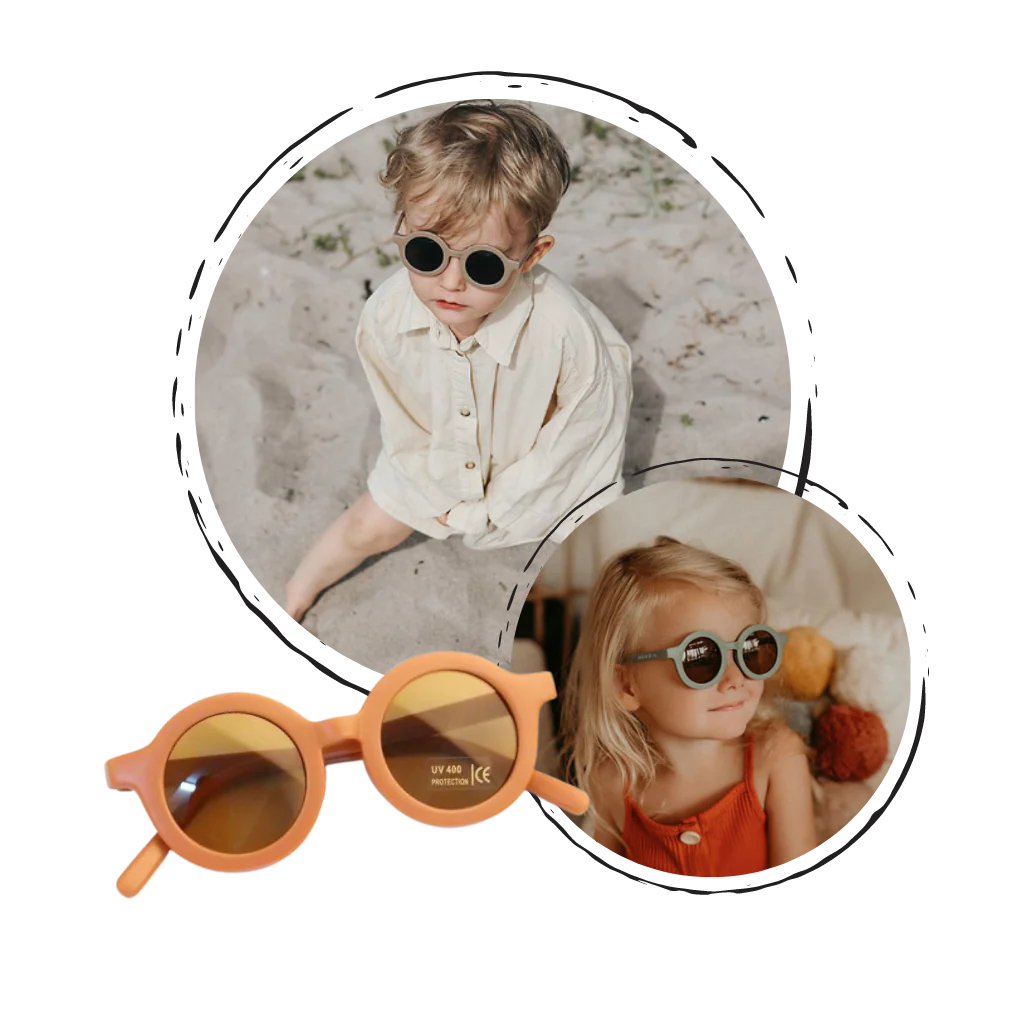 Lunettes de soleil rondes vintage pour enfant de 1 à 5 ans – Image 5