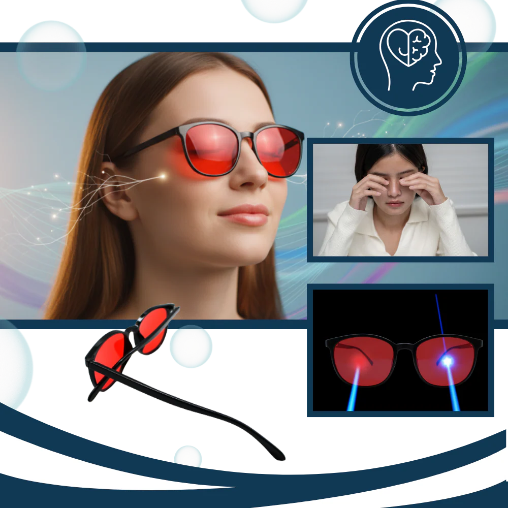 Lunettes rouges anti-fatigue à filtre bleu – Image 6