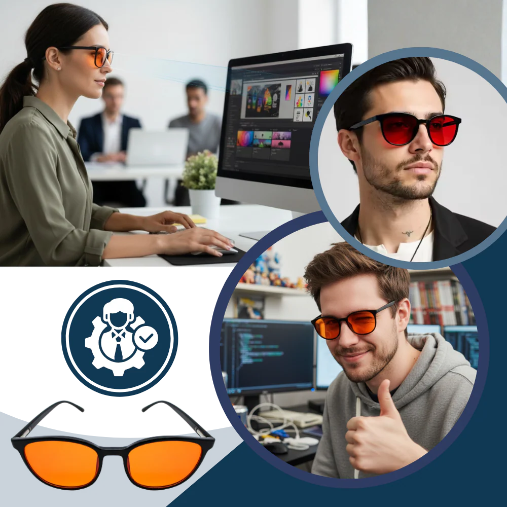 Lunettes rouges anti-fatigue à filtre bleu – Image 8