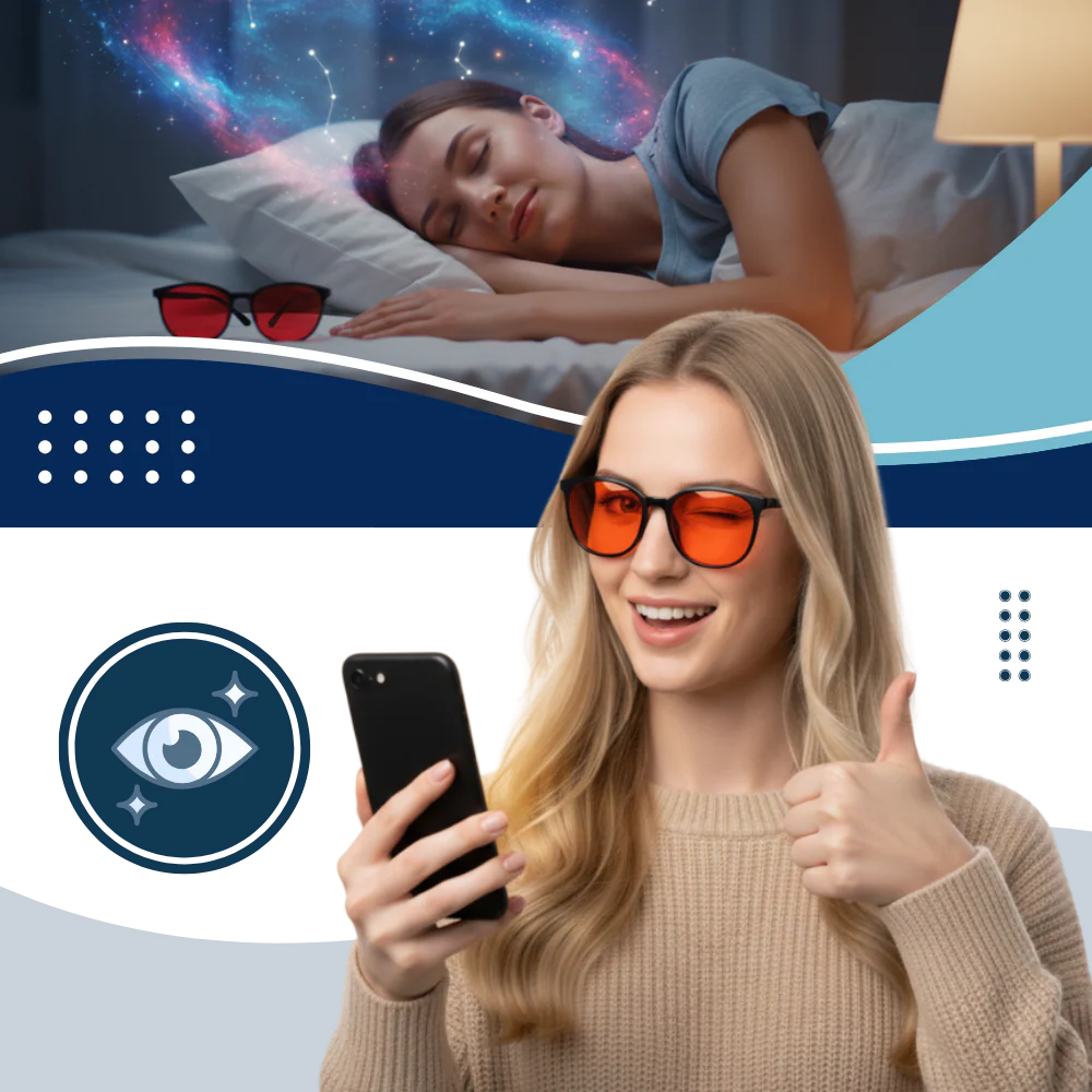 Lunettes rouges anti-fatigue à filtre bleu – Image 7