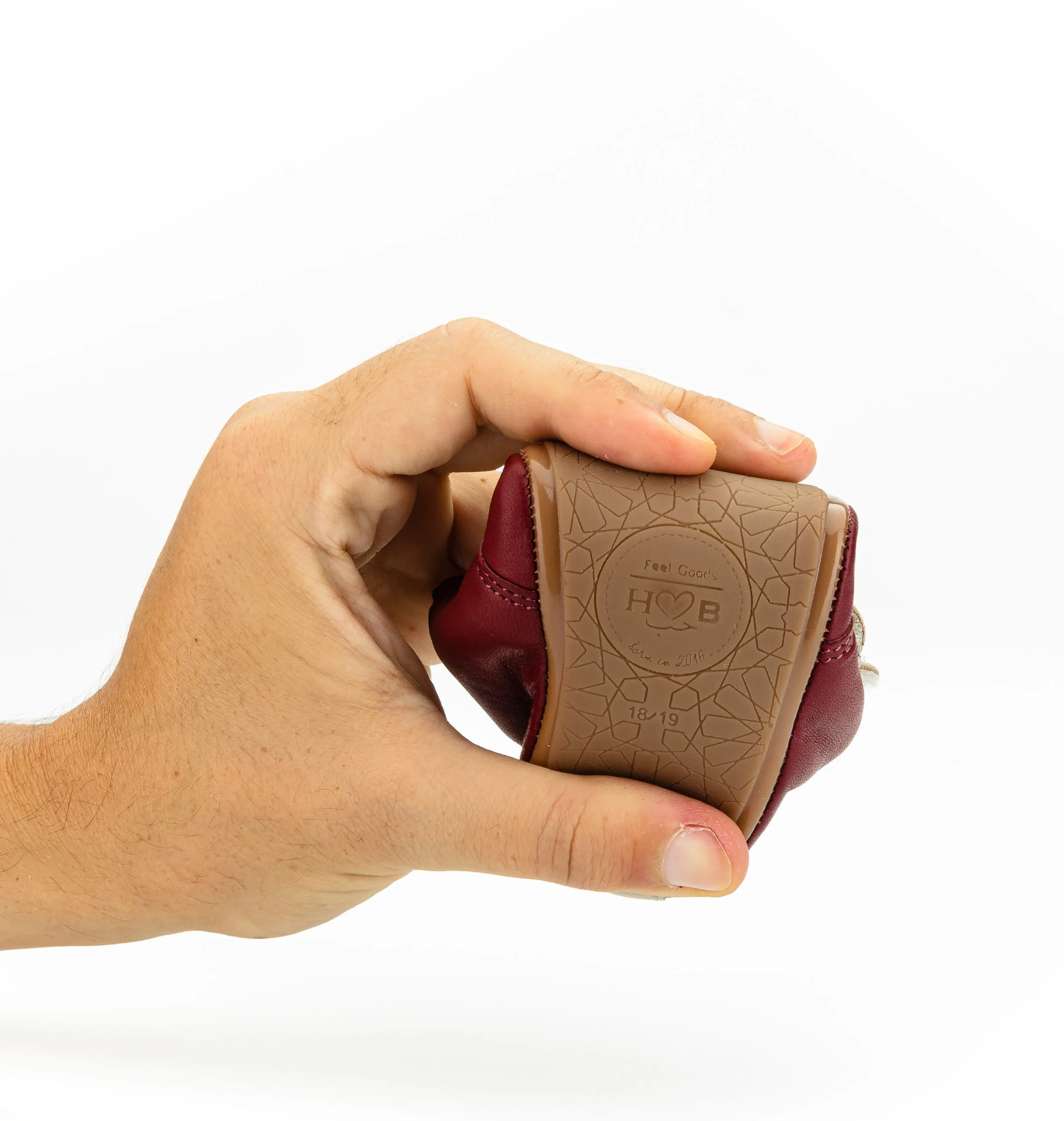 Chaussons en cuir NOOR blanc Maldives et rose pâle – HOB FEEL GOODS – Image 3