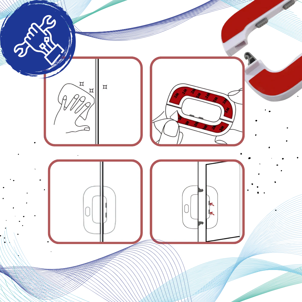 Verrou de sécurité de la porte du réfrigérateur pour enfant – Image 5