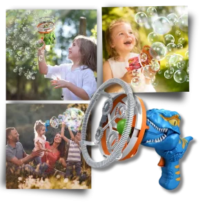 Machine à bulles colorées en forme de dinosaure