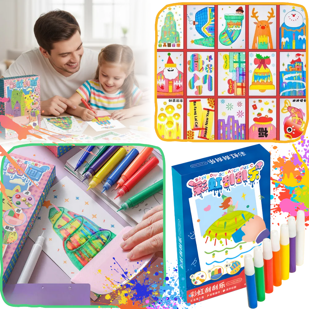 Kit peinture à pois et raclette pour enfants – Image 8