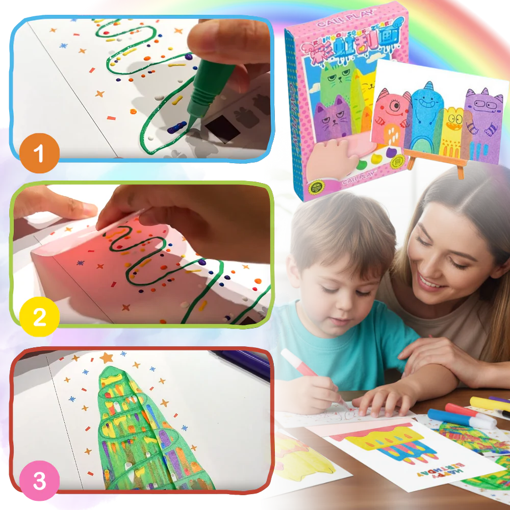 Kit peinture à pois et raclette pour enfants – Image 7