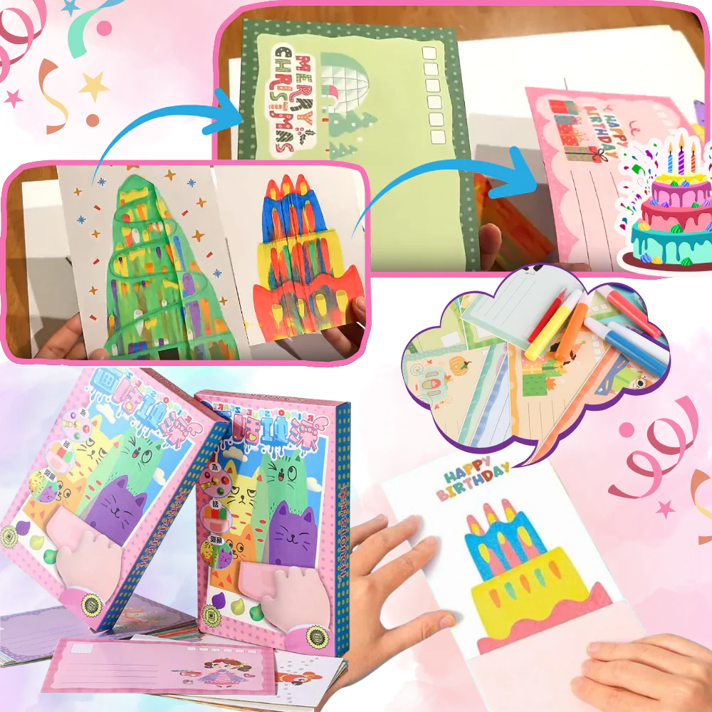 Kit peinture à pois et raclette pour enfants – Image 6