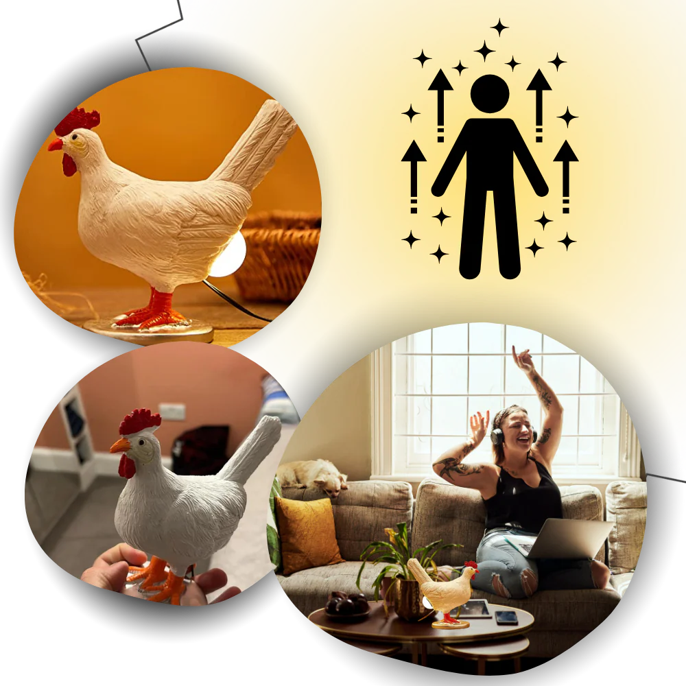 Lampe douce en forme de poule – Image 8