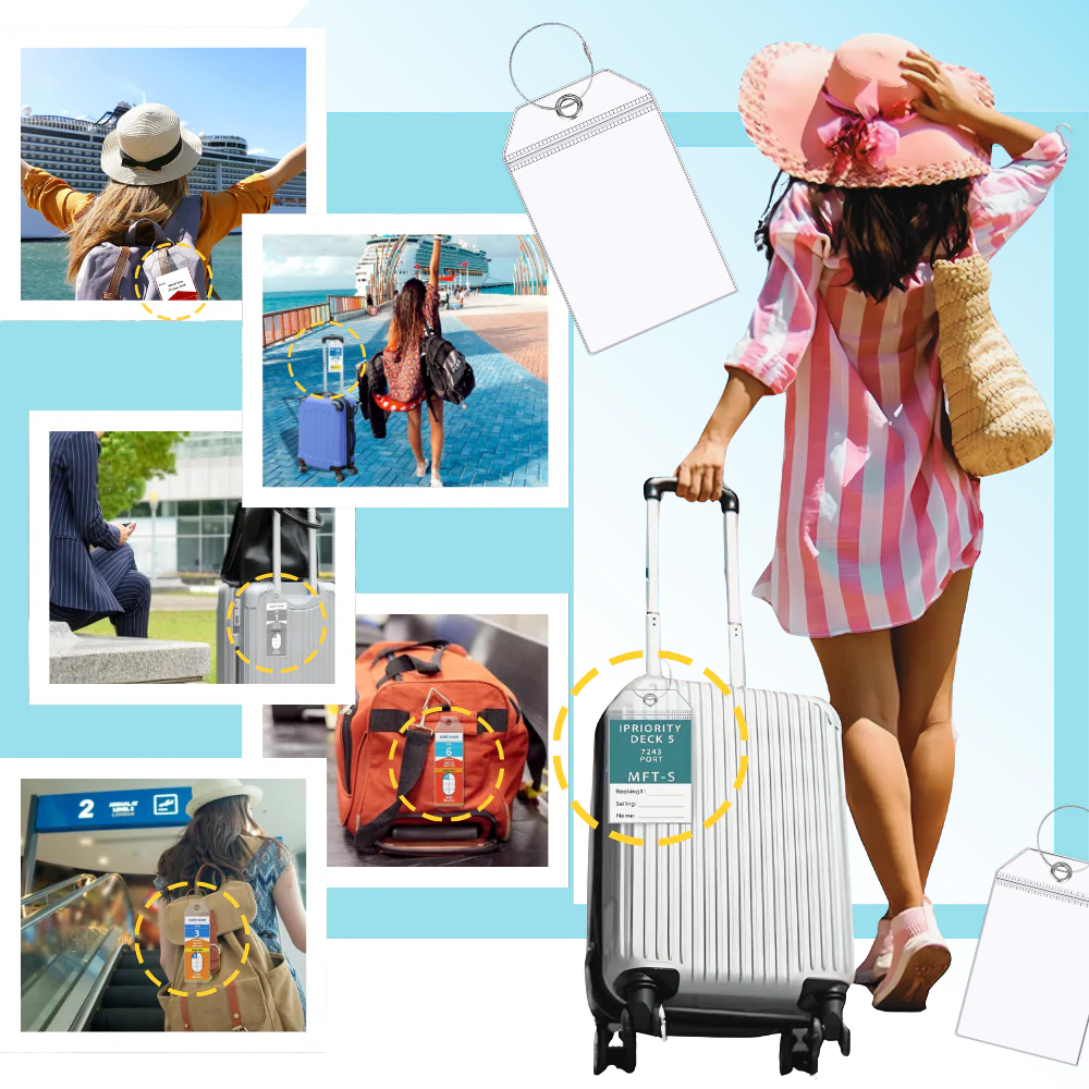 Porte-étiquettes à bagages imperméable et personnalisé – Image 8