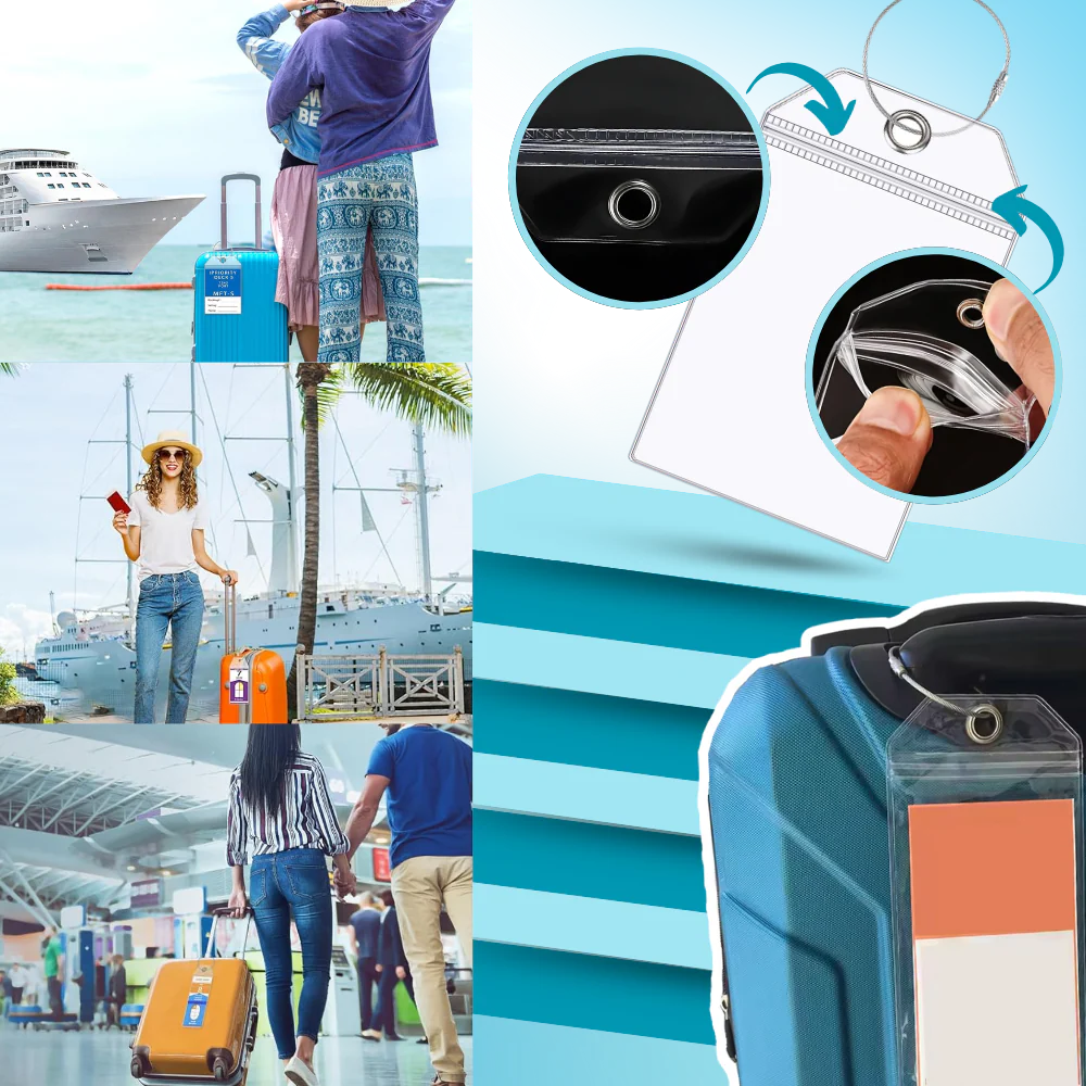 Porte-étiquettes à bagages imperméable et personnalisé – Image 7
