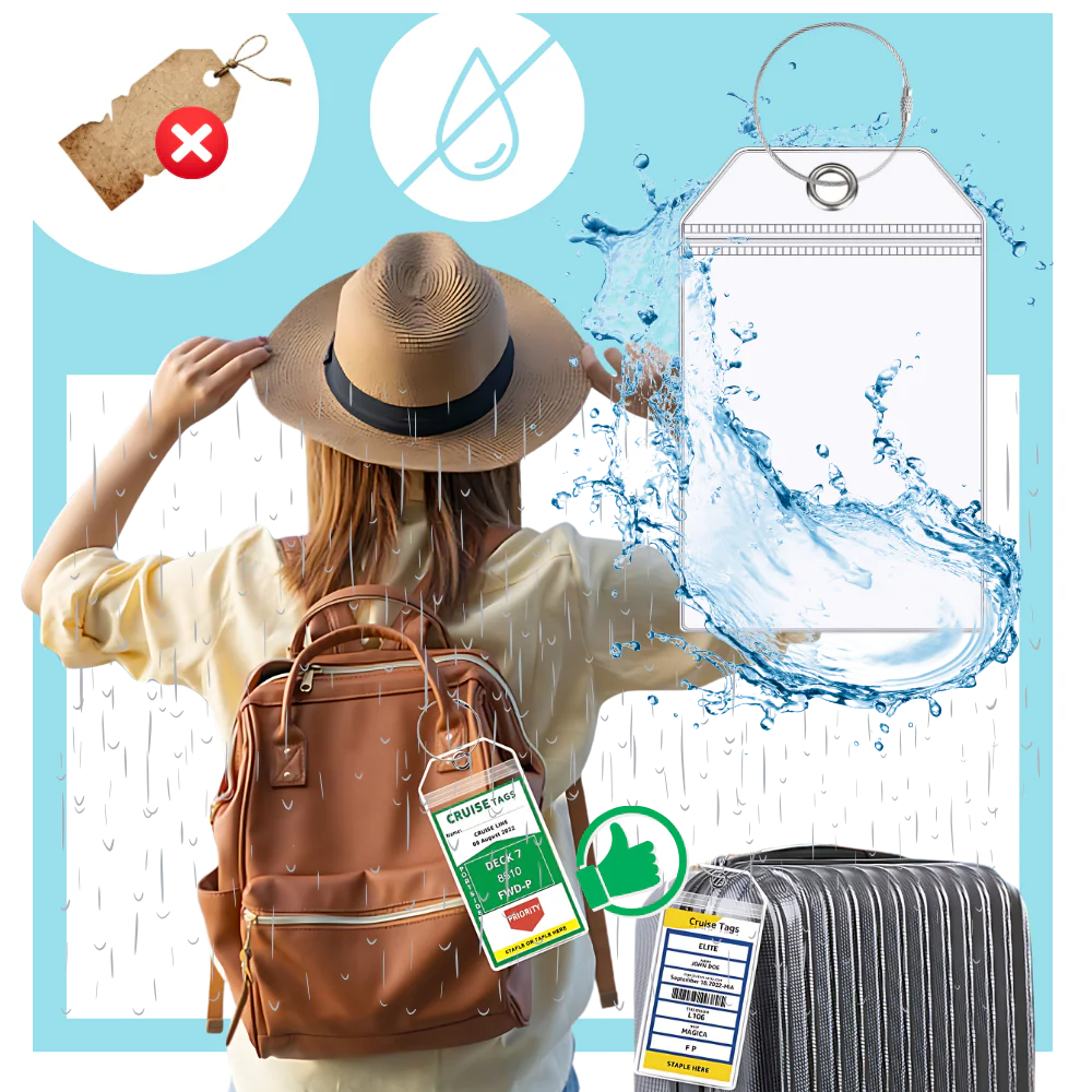 Porte-étiquettes à bagages imperméable et personnalisé – Image 5
