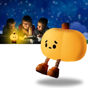Veilleuse citrouille mignonne et triste