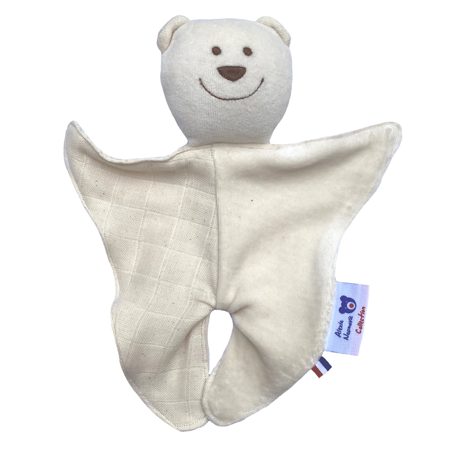 Teddy doudou bi-matière avec sourire – Image 2