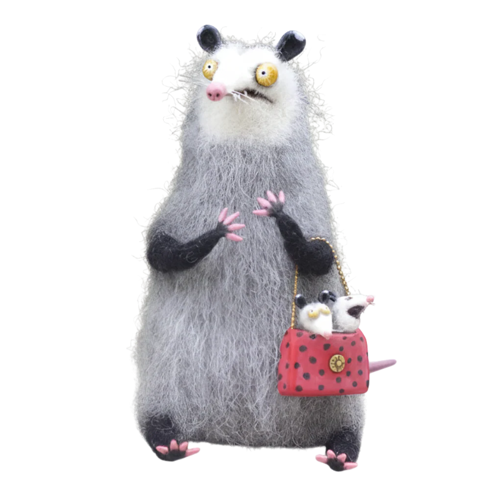 Décoration amusante animal en peluche décoiffé et espiègle – Image 3
