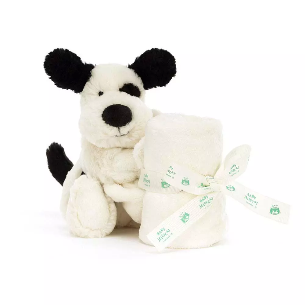 Doudou Bashful Black & Cream Puppy Soother