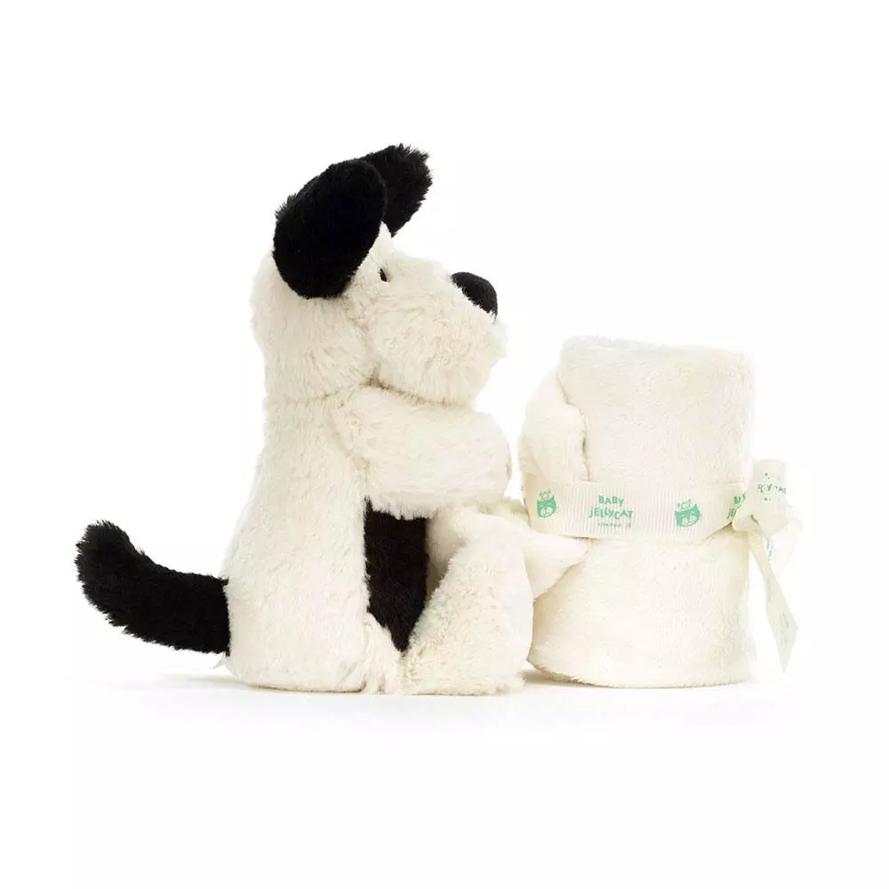 Doudou Bashful Black & Cream Puppy Soother – Image 4