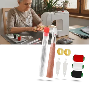 Kit d'aiguilles à broder à gros chas