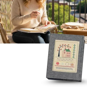 Livre de points de broderie sur lin