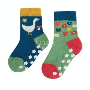 Chaussettes antidérapantes Oie (lot de 2) – Frugi