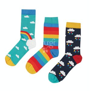 Chaussettes Rock My Socks Arc-en-ciel (lot de 3) – Frugi