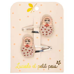 Barrettes poupées matryochka (paire)