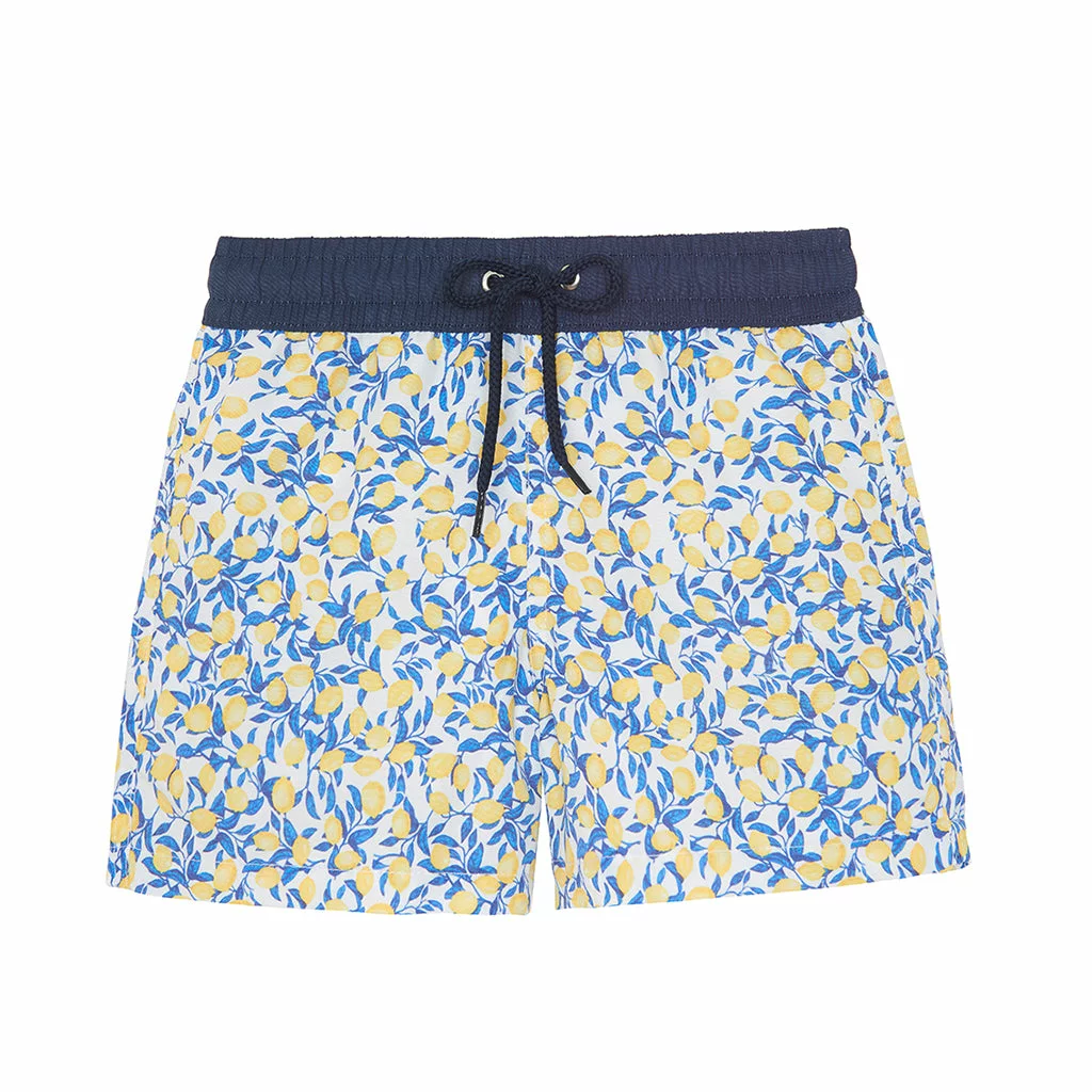 Maillot short Happy Duck citrons