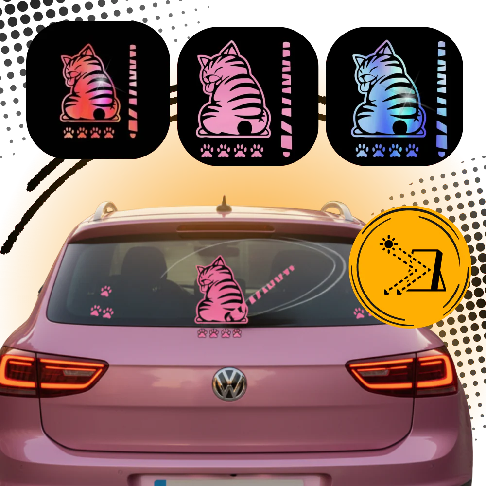 Autocollant pour essuie-glace chat espiègle – Image 6