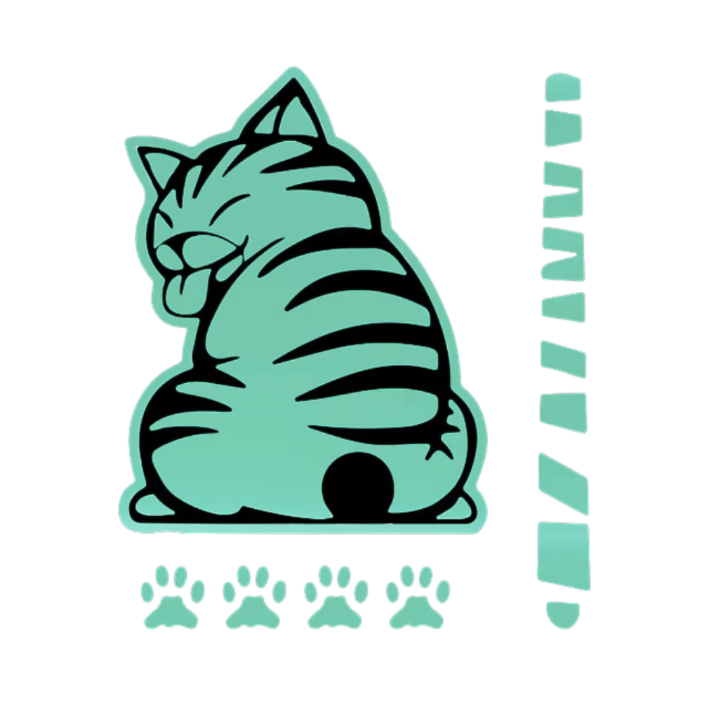 Autocollant pour essuie-glace chat espiègle – Image 3