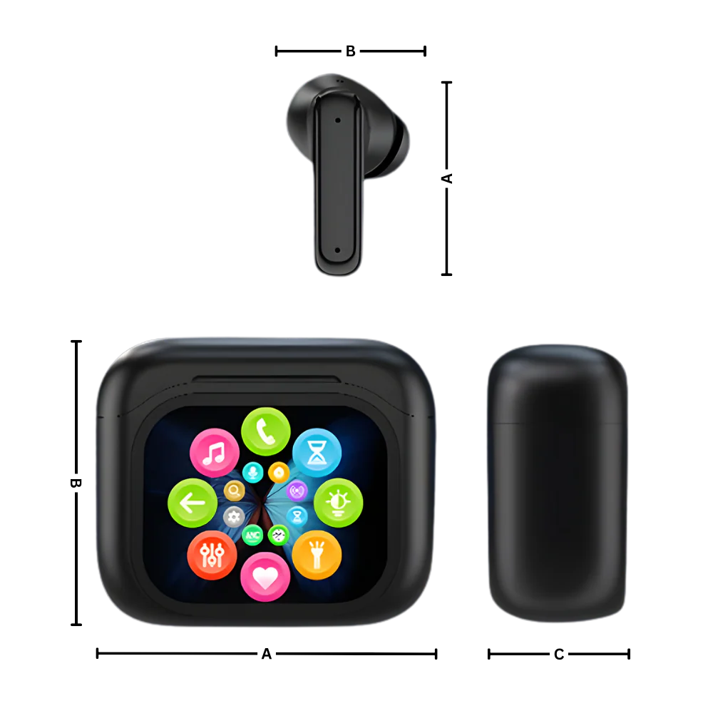 Écouteurs bluetooth à réduction de bruit avec écran tactile – Image 9
