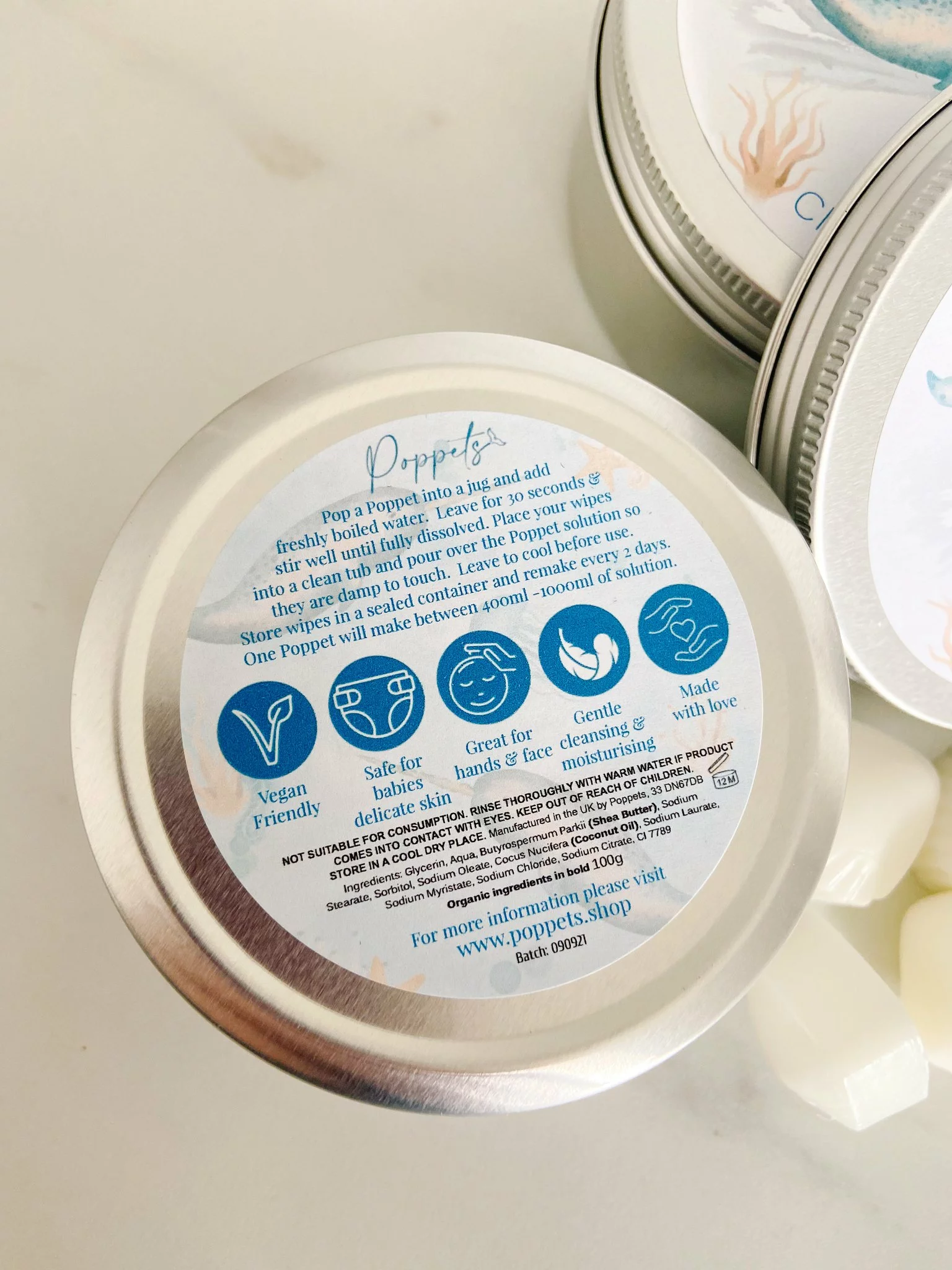 Solution pour lingettes lavables SUMMER SMOOTHIE (boîte de 20) – Poppets – Image 4