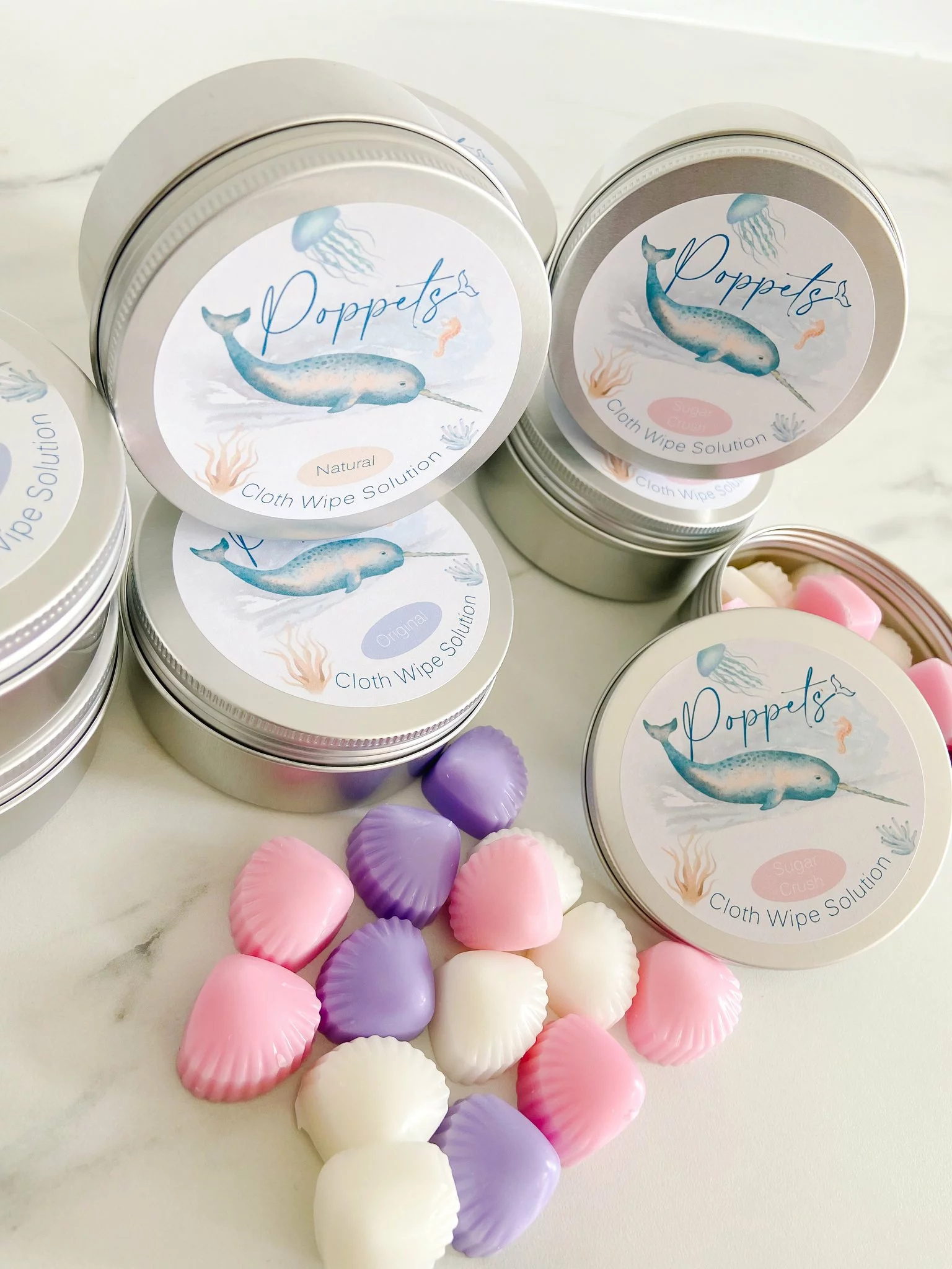 Solution pour lingettes lavables SUGAR CRUSH (boîte de 20) – Poppets – Image 3