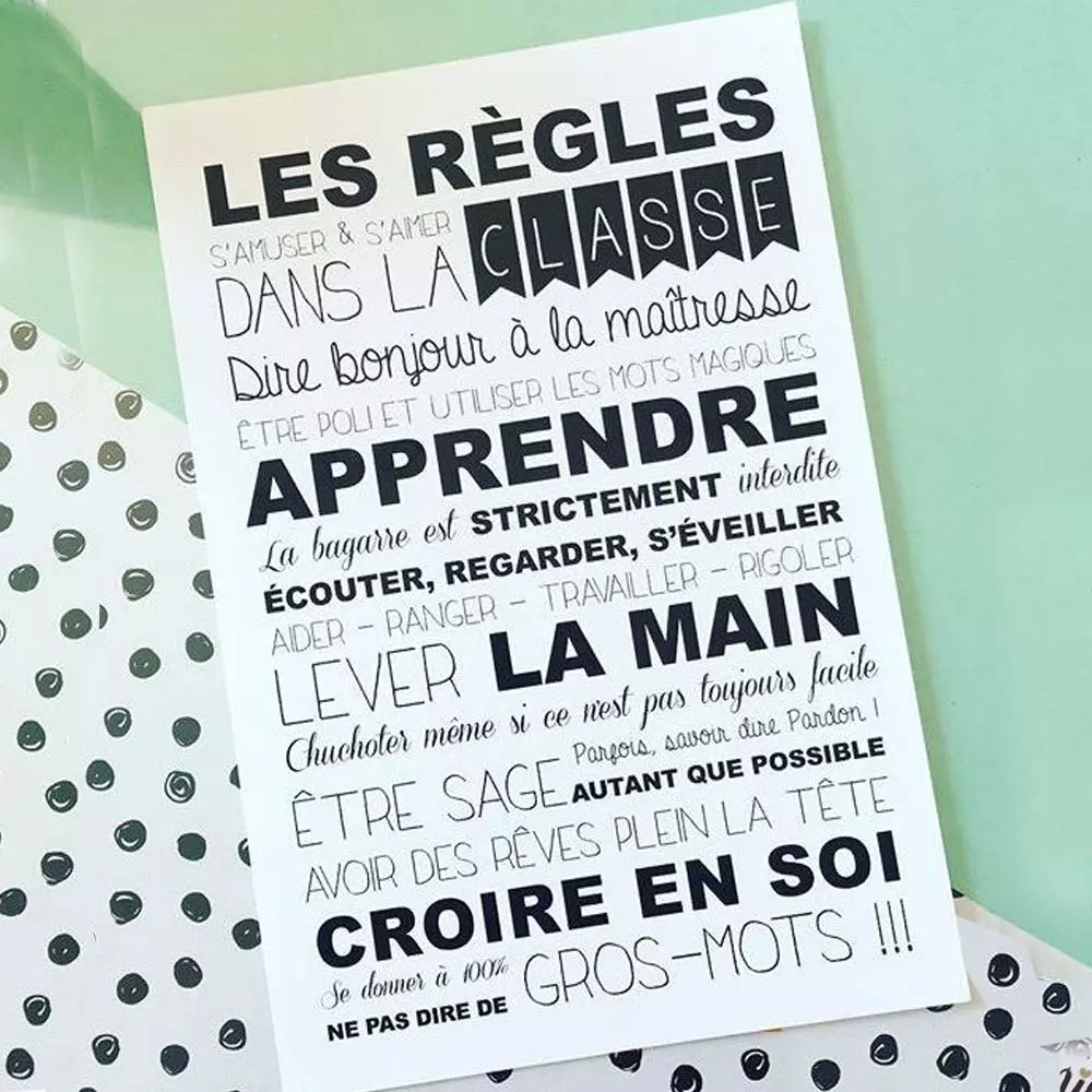 Affiche Règles de classe