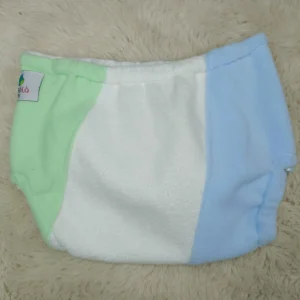 Surcouche CIEL, BLANC ET MENTHE en micro polaire XS (2 à 6 kg) – BEBELA