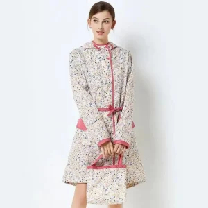 Manteau impermeable imprimé floral