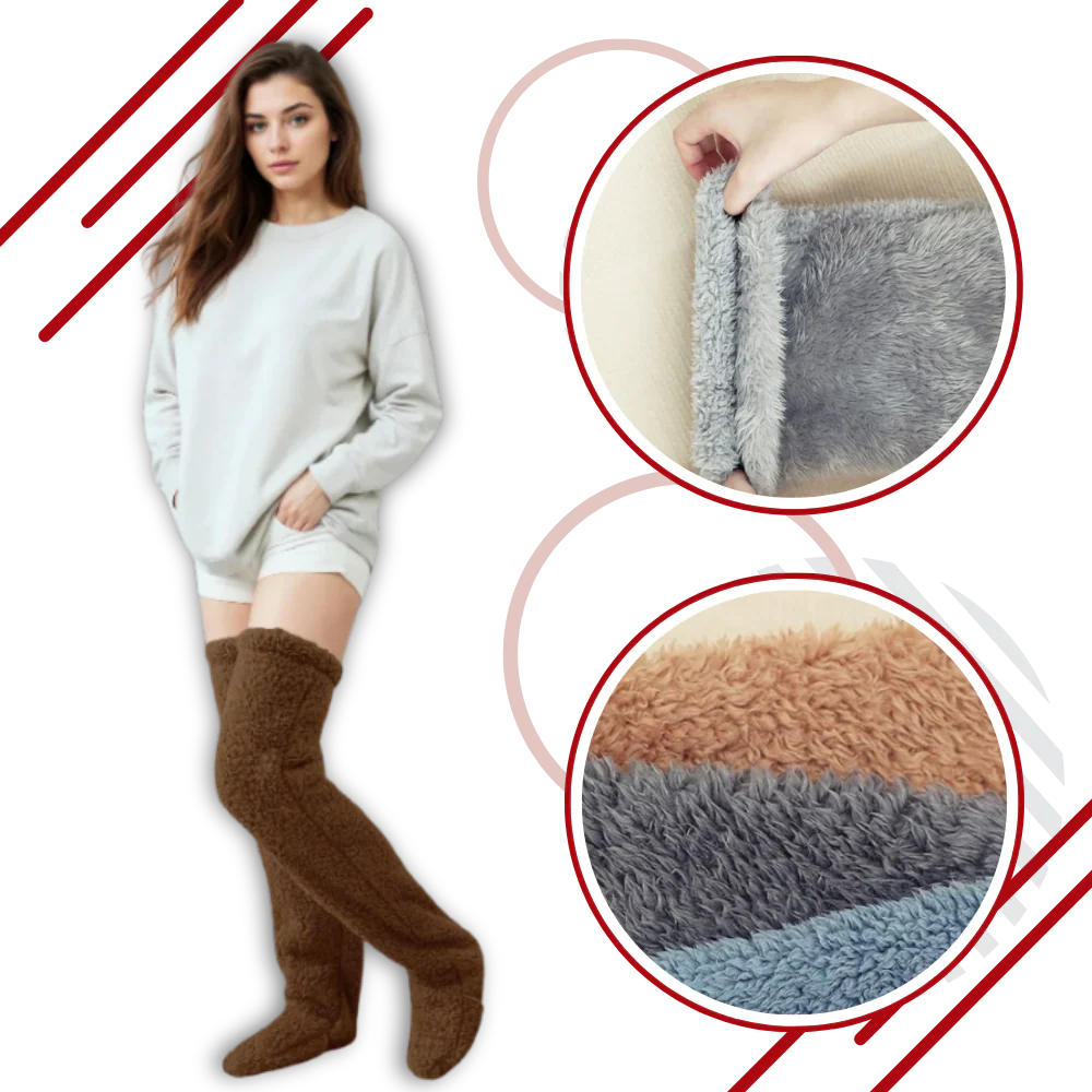 Chaussettes chauffantes longues et moelleuses – Image 5