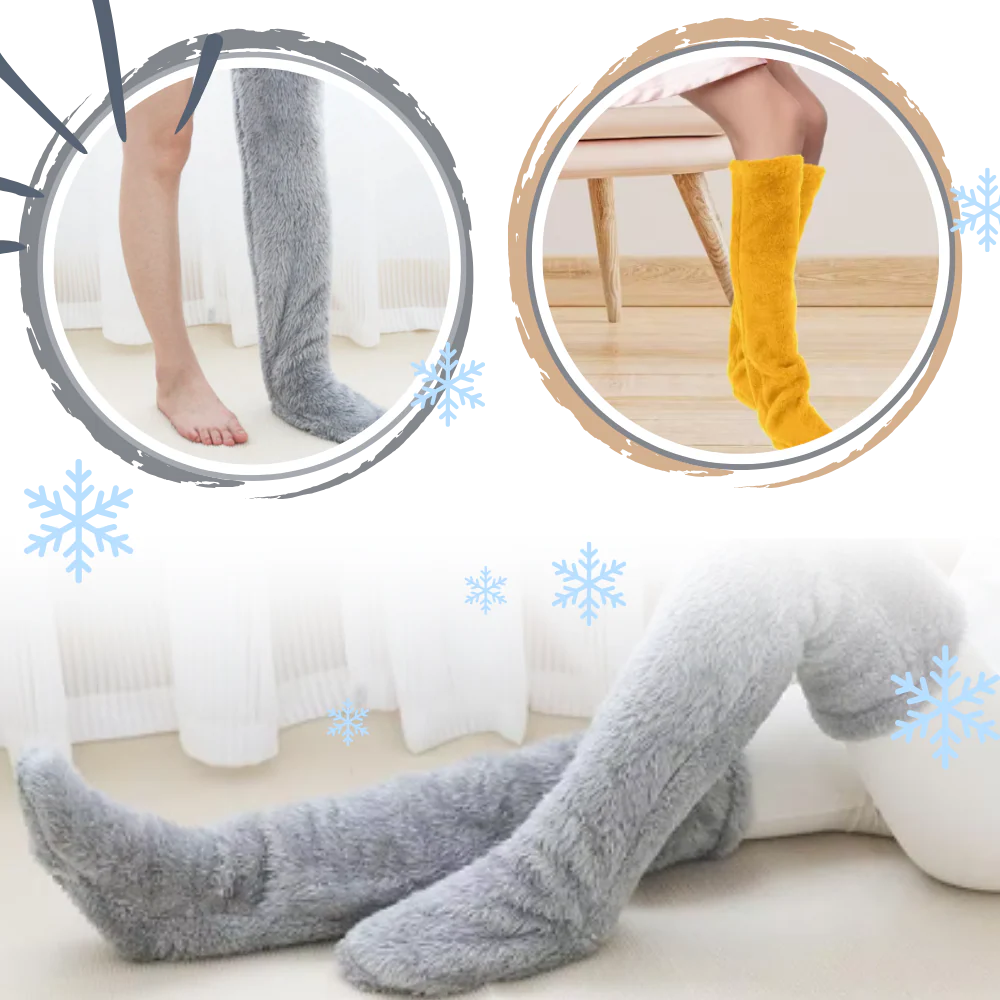 Chaussettes chauffantes longues et moelleuses – Image 6